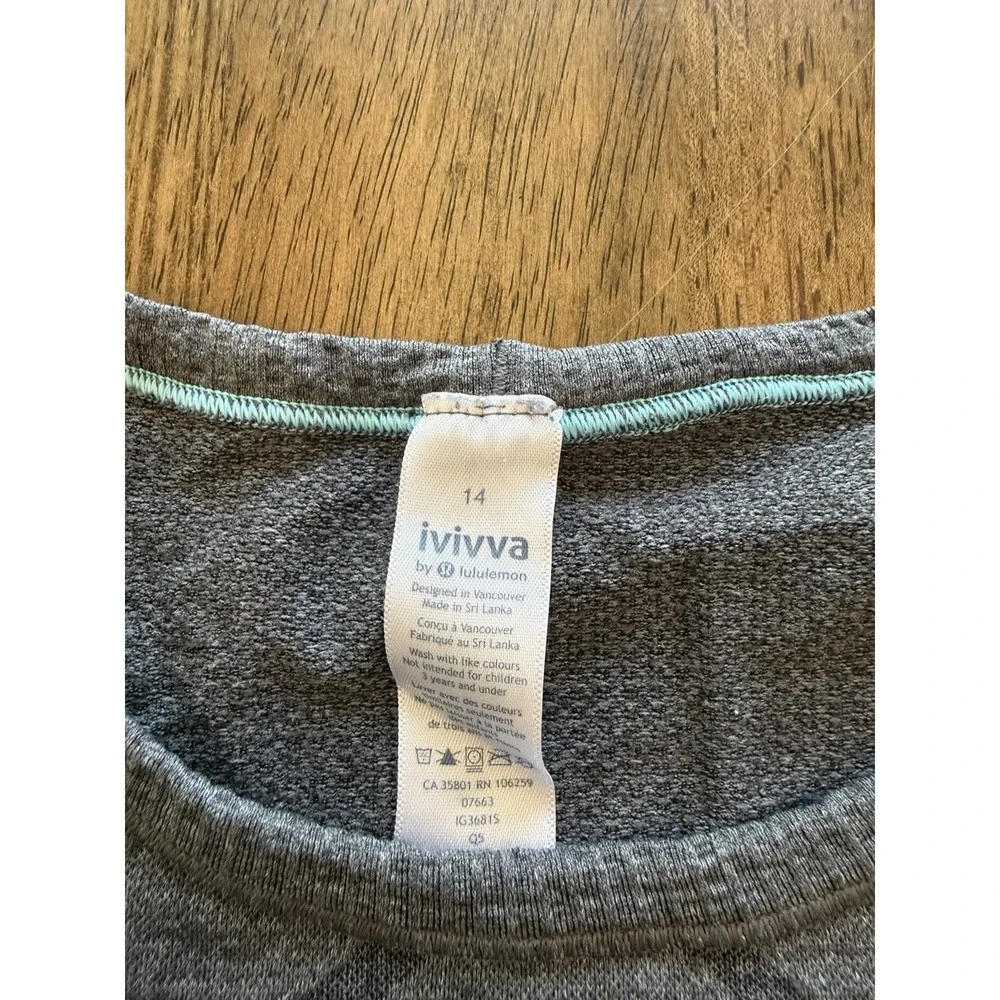 Ivivva by Lululemon Girls Swiftly Fly Tech Seamless Long Sleeve Shirt Size 14